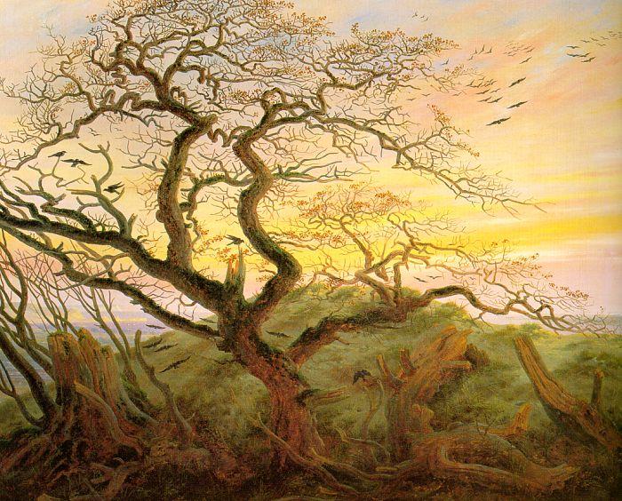 Caspar David Friedrich Tree with crows Sweden oil painting art